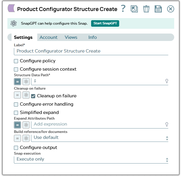 Settings tab of snap to show example values.