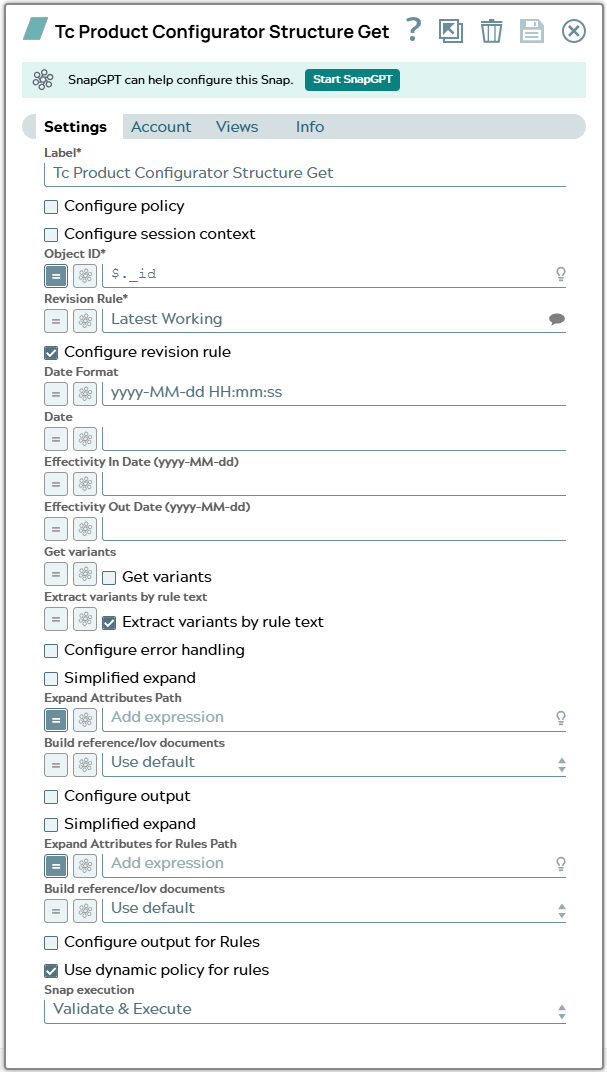 Settings tab of snap to show example values.
