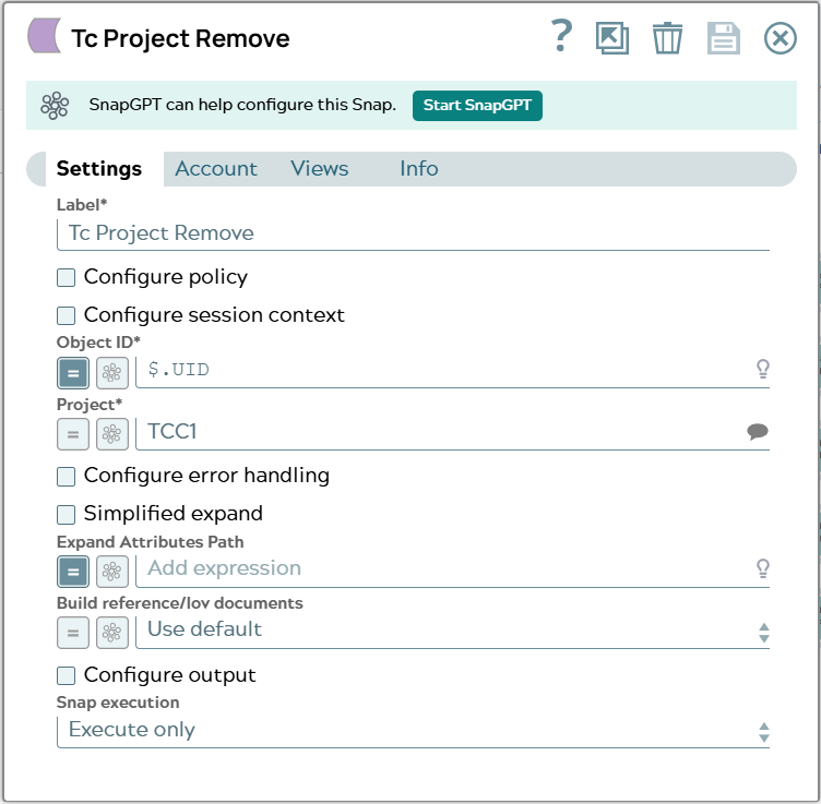 Settings tab of snap to show example values.