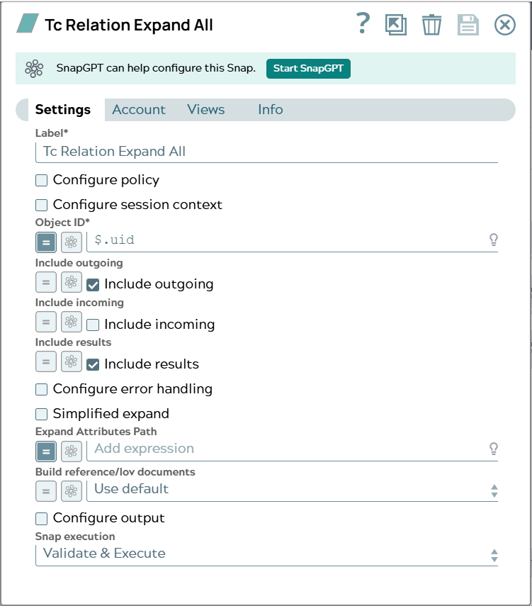 Settings tab of snap to show example values.