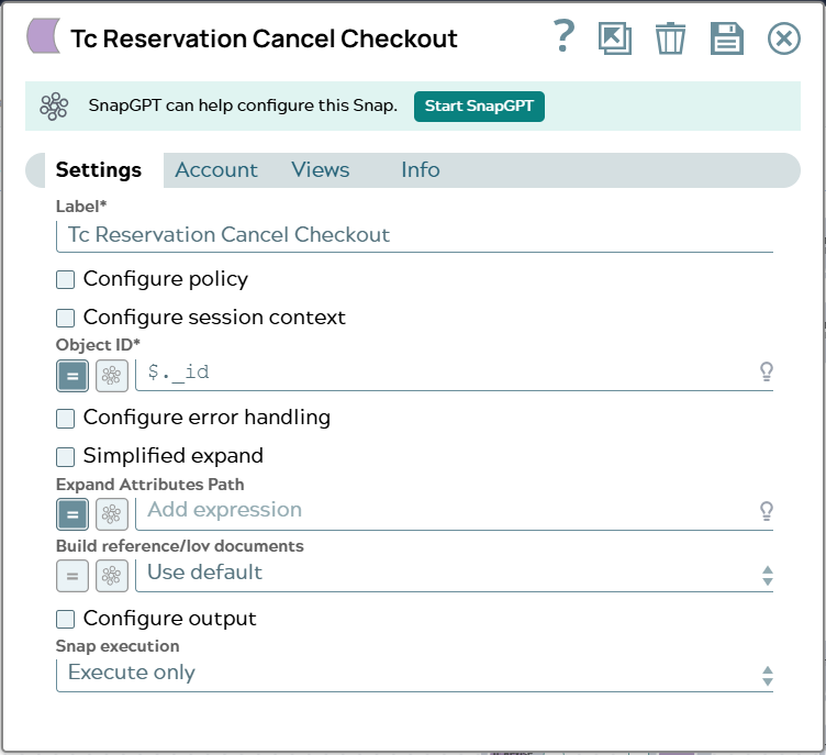 Settings tab of snap to show example values.