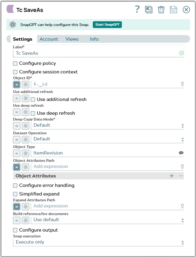 Settings tab of snap to show example values.