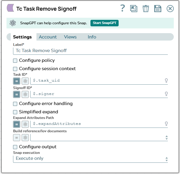 Settings tab of snap to show example values.