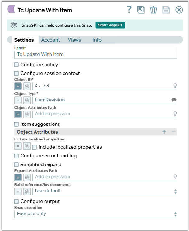 Settings tab of snap to show example values.