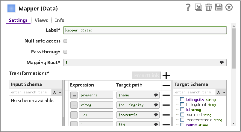 Mapper Snap Configuration