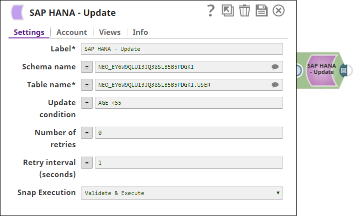 SAP HANA Update Configuration