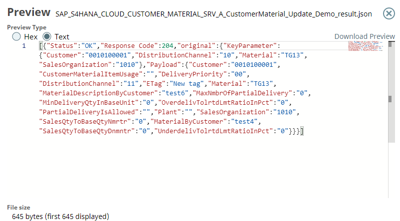 File Writer Snap output