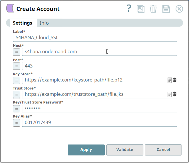 SAP S/4HANA Cloud SSL Auth Account settings