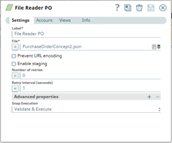 File Reader Snap configuration