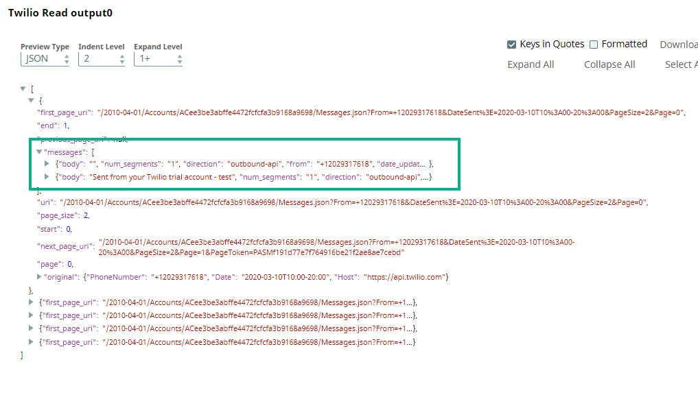 Output files in Project space