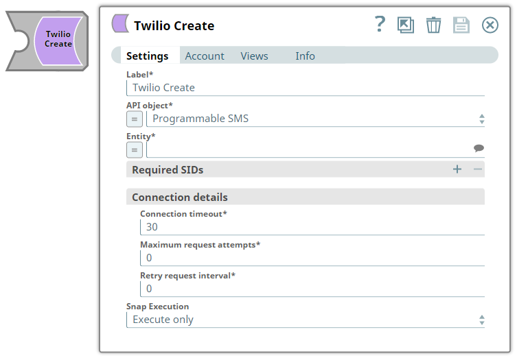 Twilio Create Snap overview
