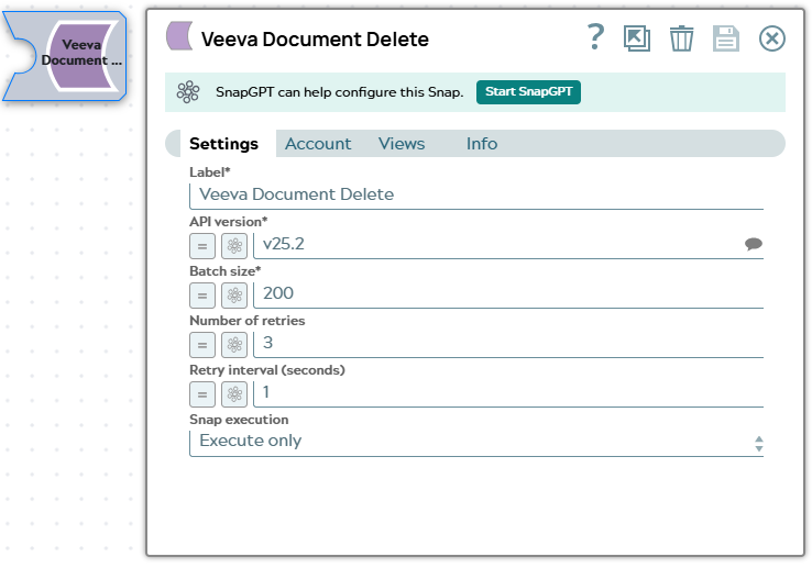 Veeva Document Delete Snap overview
