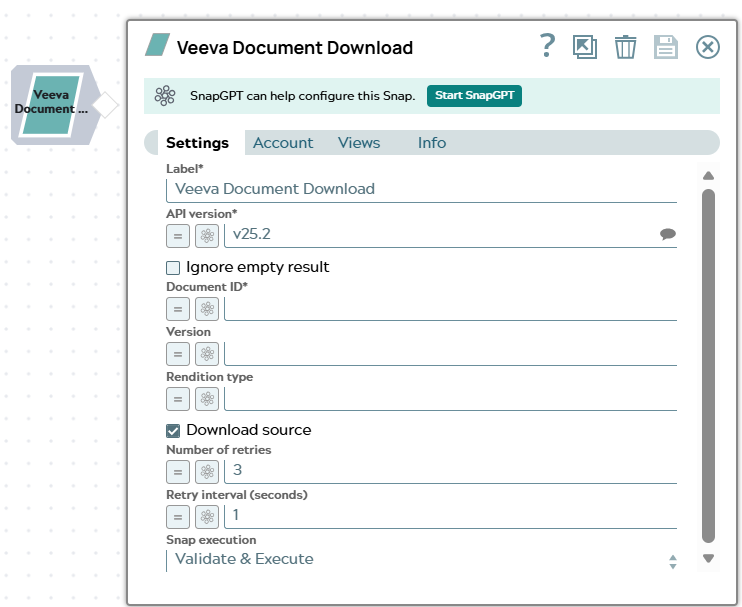 Veeva Document Download Snap overview