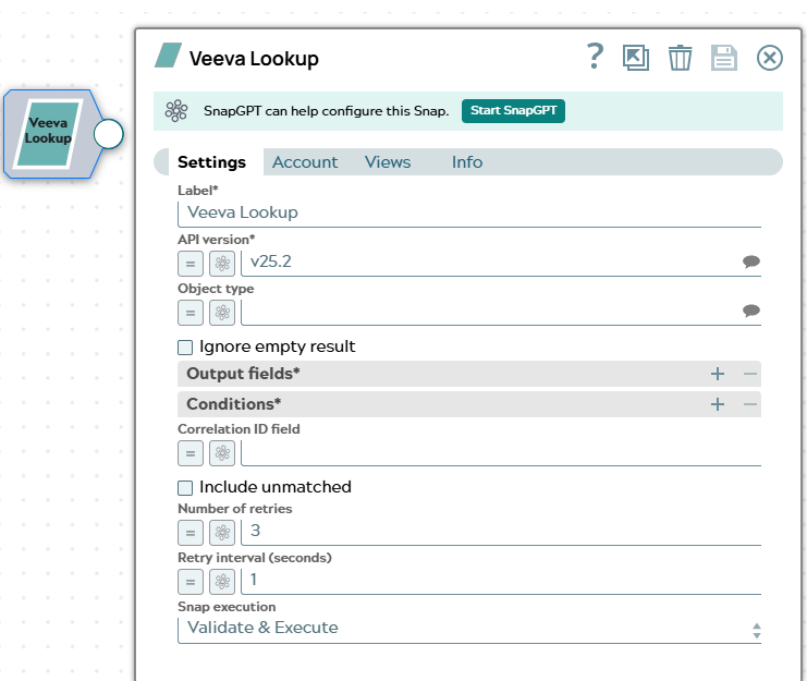 Veeva Lookup Snap overview