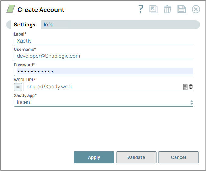 Xactly Account Settings